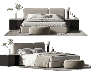 Modern Double Bed-ID:871520049