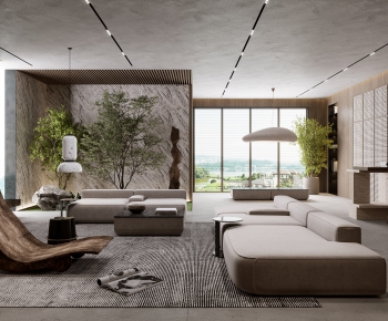 Wabi-sabi Style A Living Room-ID:843000434