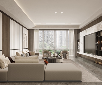 Modern Wabi-sabi Style A Living Room-ID:459606897