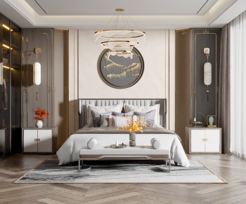 New Chinese Style Bedroom-ID:752125989