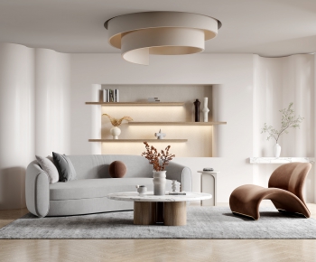 Wabi-sabi Style A Living Room-ID:912425047
