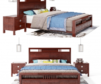 Chinese Style Double Bed-ID:220220155
