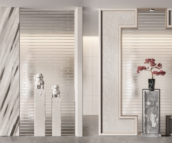 New Chinese Style Glass Screen Partition-ID:498615984