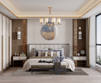 New Chinese Style Bedroom-ID:971576939