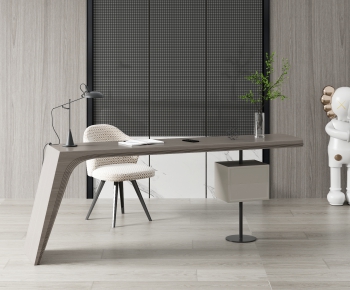 Modern Computer Desk And Chair-ID:840796955