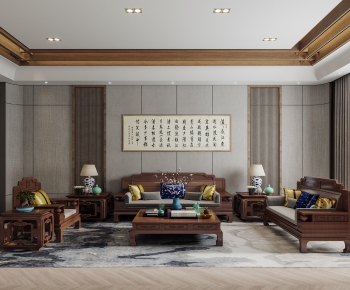 Chinese Style A Living Room-ID:545300969