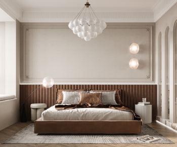 French Style Wabi-sabi Style Bedroom-ID:604324103