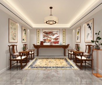 Chinese Style New Chinese Style A Living Room-ID:386121997