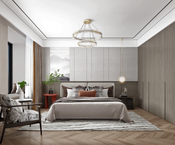 New Chinese Style Bedroom-ID:354600919