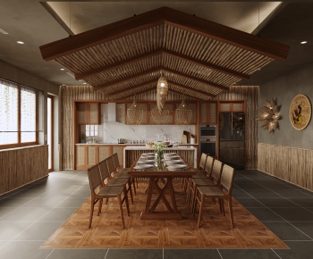 Southeast Asian Style Dining Room-ID:739334116