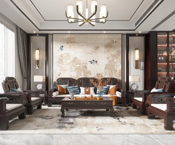 Chinese Style A Living Room-ID:917779923