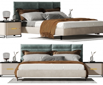 Modern Double Bed-ID:940174108