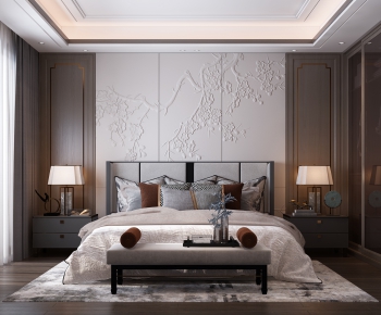 New Chinese Style Bedroom-ID:337070946