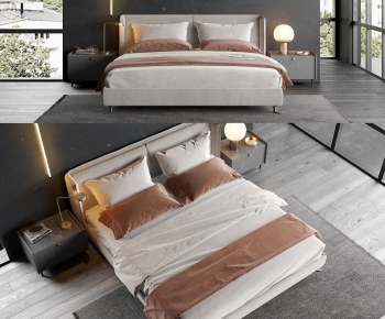 Modern Double Bed-ID:463649995