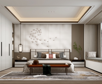 New Chinese Style Bedroom-ID:606266021