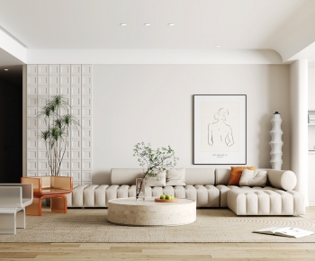 Wabi-sabi Style A Living Room-ID:877733952
