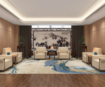 Chinese Style Office Living Room-ID:359277969