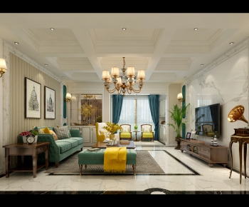 American Style A Living Room-ID:735826029