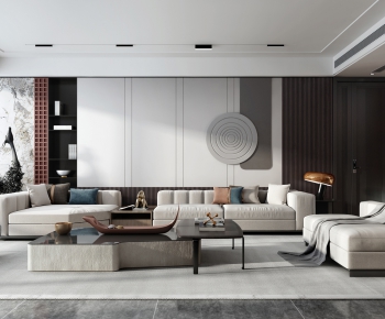 Modern A Living Room-ID:715401896