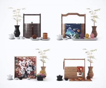 新中式月饼礼盒，茶具甜品桌面摆设-ID:203958032
