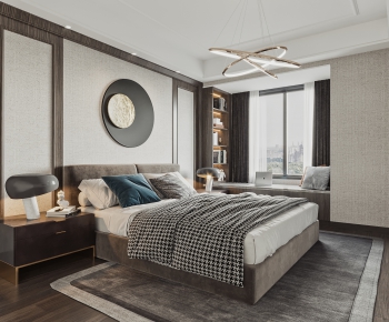 Modern New Chinese Style Bedroom-ID:824654107