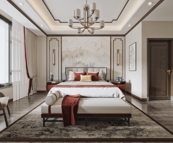 New Chinese Style Bedroom-ID:784214973