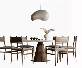 Wabi-sabi Style Dining Table And Chairs-ID:215189934