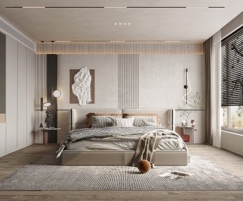 Modern Wabi-sabi Style Bedroom-ID:675465119