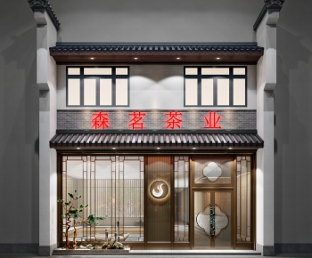 New Chinese Style Facade Element-ID:938224085