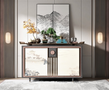 New Chinese Style Side Cabinet/Entrance Cabinet-ID:899113896
