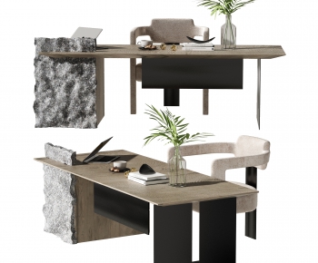 Modern Computer Desk And Chair-ID:139808897