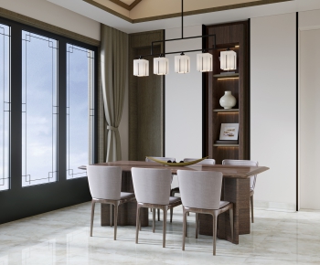 New Chinese Style Dining Room-ID:764727122