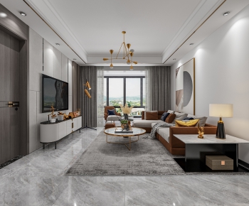 Modern A Living Room-ID:308665995