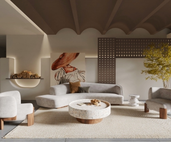 Wabi-sabi Style A Living Room-ID:589453943