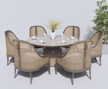 New Chinese Style Dining Table And Chairs-ID:810910949