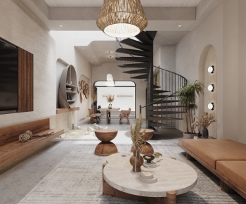 Wabi-sabi Style A Living Room-ID:277606019