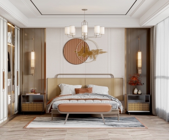 New Chinese Style Bedroom-ID:728527077