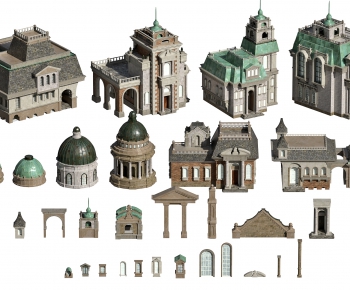 European Style Ancient Architectural Buildings-ID:103008991