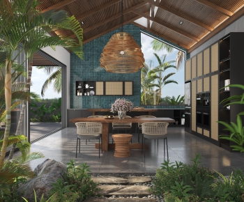 Southeast Asian Style Dining Room-ID:611037024