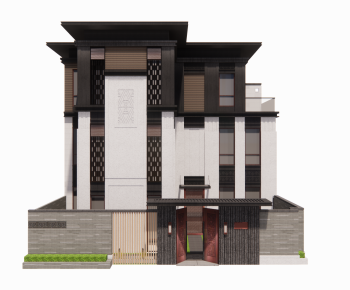 New Chinese Style Villa Appearance-ID:642952924