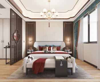 New Chinese Style Bedroom-ID:362046965