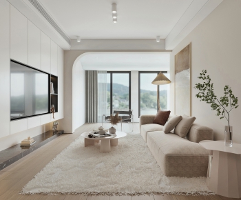 Wabi-sabi Style A Living Room-ID:696954971