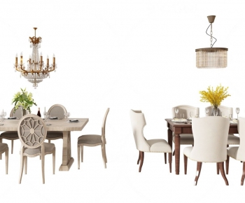 American Style Dining Table And Chairs-ID:196708922