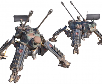 后现代科幻仿生战争虚拟人物，武器，火炮-ID:709860098