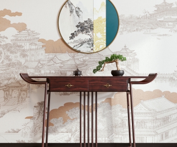 New Chinese Style Entrance Cabinet-ID:887108097