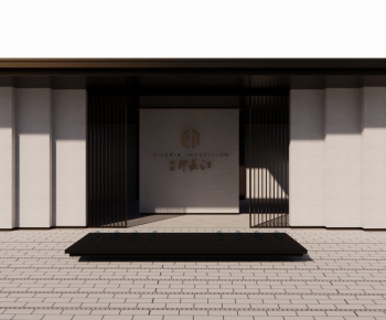 New Chinese Style Facade Element-ID:267720251