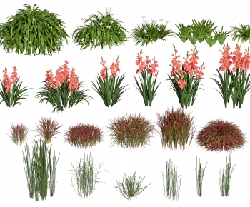 Modern Flowers And Grass-ID:282960896