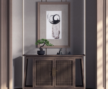 New Chinese Style Entrance Cabinet-ID:657321931