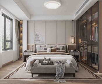 New Chinese Style Bedroom-ID:957887898