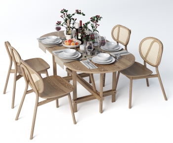 Nordic Style Dining Table And Chairs-ID:163824084